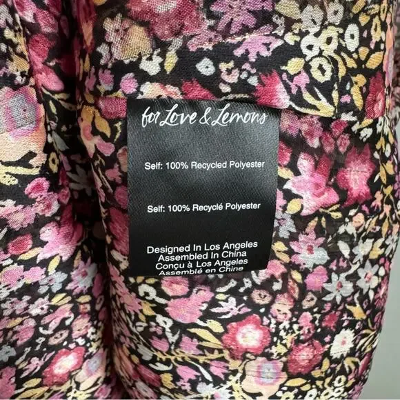 NEW For Love & Lemons Joelle Floral Maxi Dress M - Picture 5 of 14